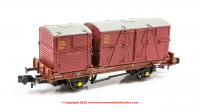 921001 Rapido Conflat P Wagon number B932956 with Type A and Type BD BR Crimson container